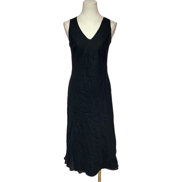 Banana Republic Dresses & Skirts - VTG Y2K Banana Republic Black Linen Sleeveless Midi Dress 0